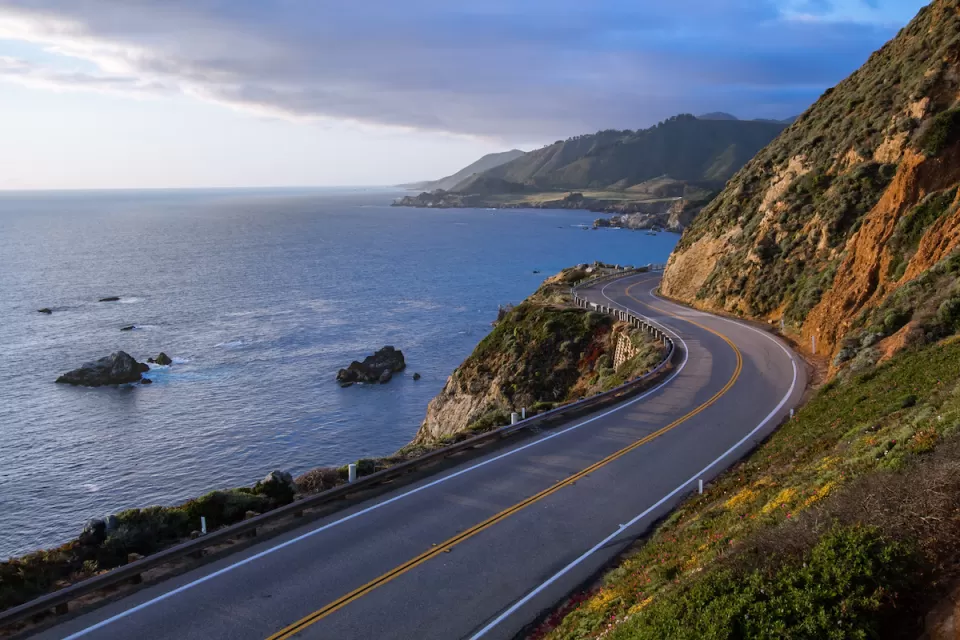 Highway 1 on norhtern California coast.